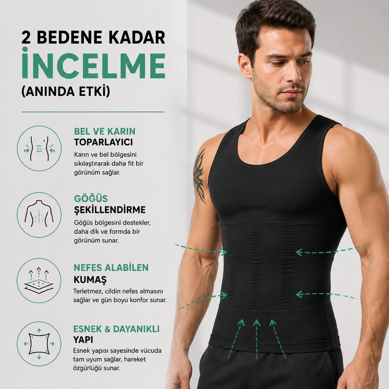 FORMFİT Anında V-Form Korseli Atlet
