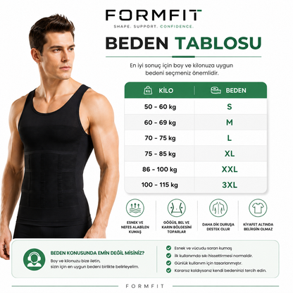 FORMFİT Anında V-Form Korseli Atlet